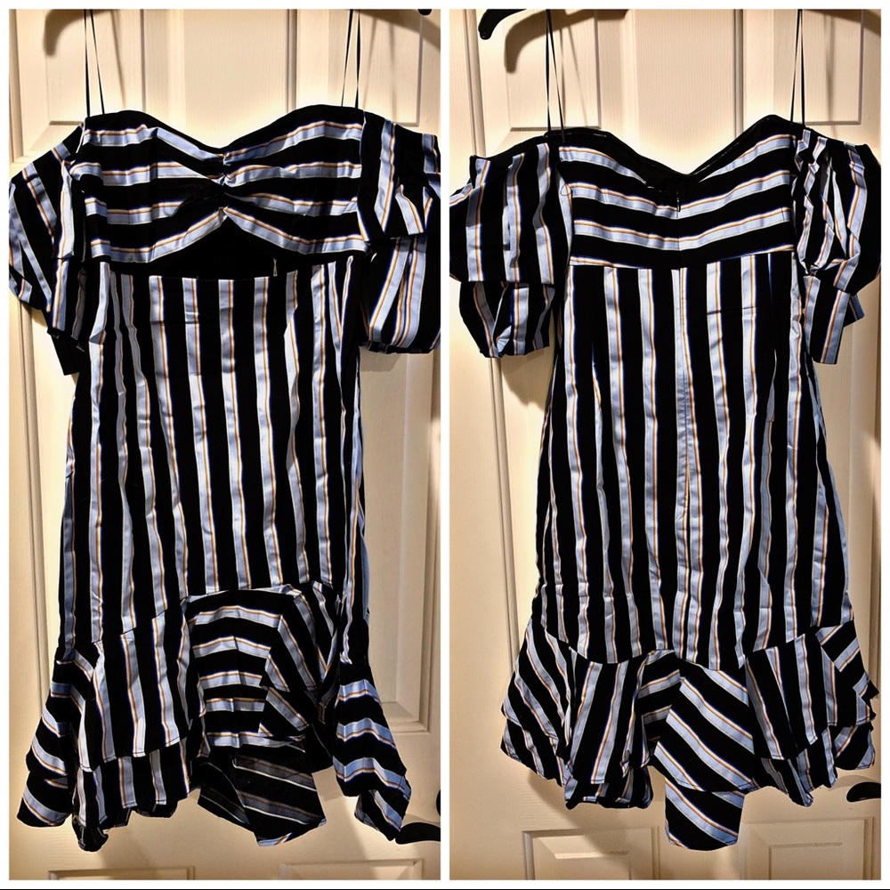 WAYF Korbin off the shoulder striped dress